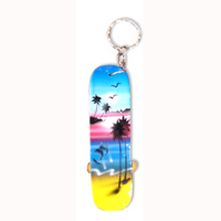 Airbrushed Keyrings, Made From Wood With Airbrush
