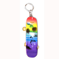 Airbrushed Keyrings, Made From Wood With Airbrush