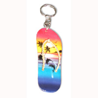 Airbrushed Keyrings, Made From Wood With Airbrush