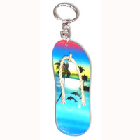 Airbrushed Keyrings, Made From Wood With Airbrush