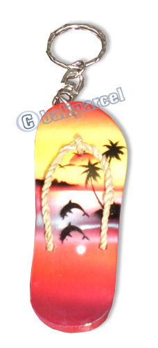 Airbrushed Keyrings, Made From Wood With Airbrush