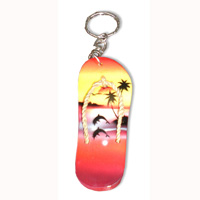 Airbrushed Keyrings, Made From Wood With Airbrush