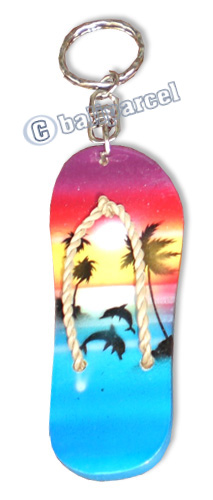 Airbrushed Keyrings, Made From Wood With Airbrush