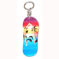 Airbrushed Keyrings, Made From Wood With Airbrush