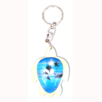 Airbrushed Keyrings, Made From Wood With Airbrush