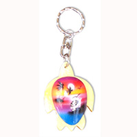 Airbrushed Keyrings, Made From Wood With Airbrush