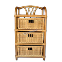 Cabinet 3 Drawer, Made From Rattan