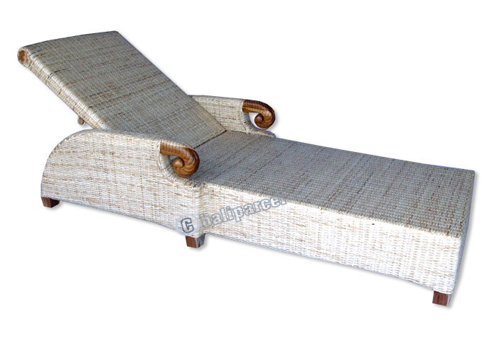Recliner With Teak Wood, Made From Rattan