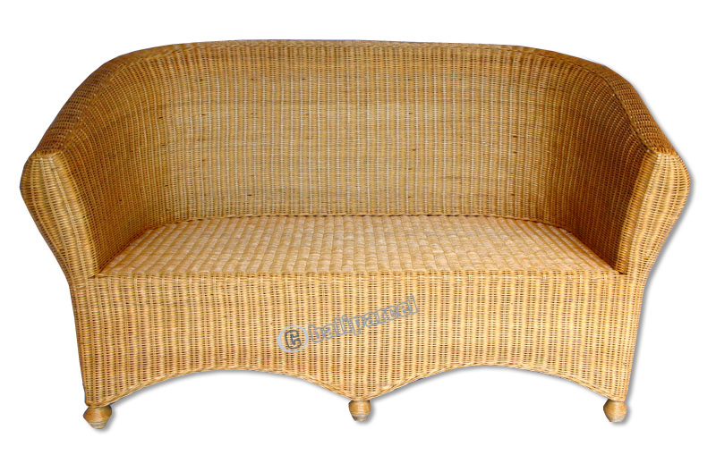 Sofa, Made From Rattan With Wood