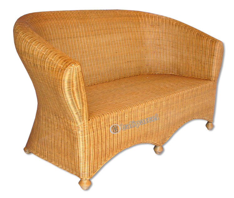 Sofa, Made From Rattan With Wood