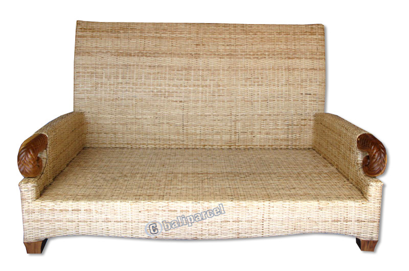 Sofa, Made From Rattan With Wood