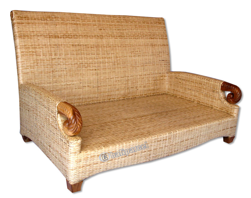 Sofa, Made From Rattan With Wood