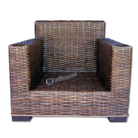 Armchair, Made From Rattan And Wood ( Without Cushion )
