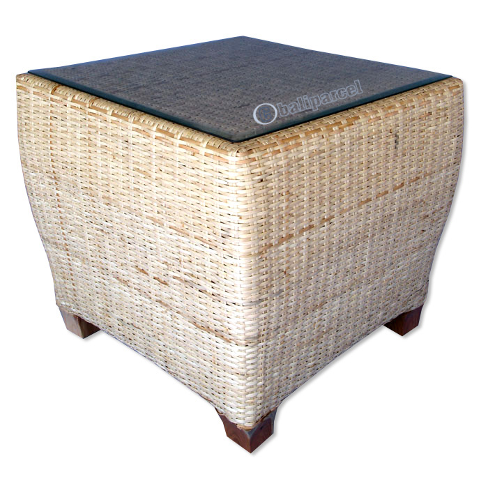 Side Table, Made From Rattan