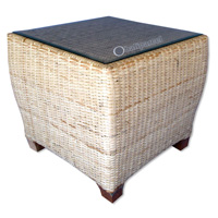 Side Table, Made From Rattan