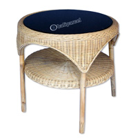 Coffe Table, Made From Rattan