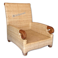 Armchair, Made From Rattan And Wood ( Without Cushion )