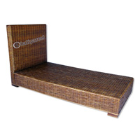 Single Bed, Made From Rattan