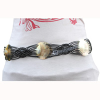 Belt, Made From Cotton String And Shell