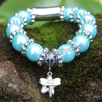 Bracelet, Made From Glassbeads With Metal