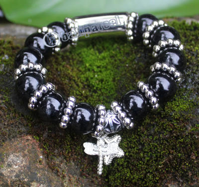 Bracelet, Made From Glassbeads With Metal