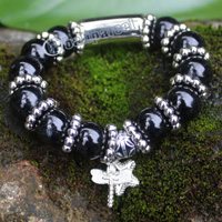 Bracelet, Made From Glassbeads With Metal