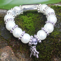 Bracelet, Made From Glassbeads With Metal