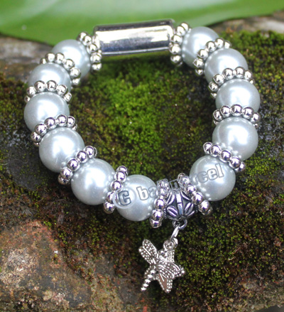 Bracelet, Made From Glassbeads With Metal