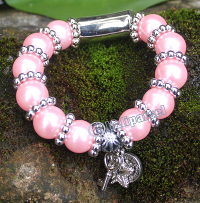Bracelet, Made From Glassbeads With Metal