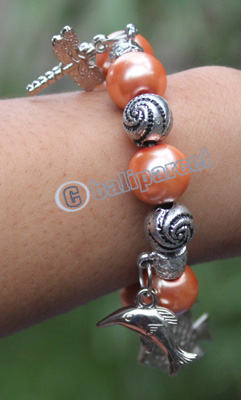 Bracelet, Made From Glassbeads With Metal