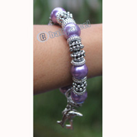 Bracelet, Made From Glassbeads With Metal