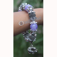 Bracelet, Made From Glassbeads With Metal