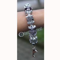 Bracelet, Made From Glassbeads With Metal