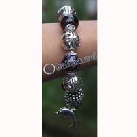 Bracelet, Made From Glassbeads With Metal