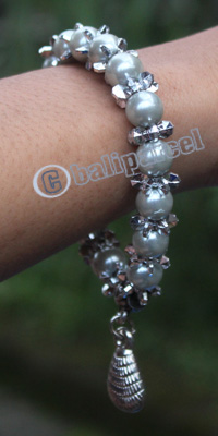 Bracelet, Made From Glassbeads With Metal
