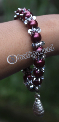 Bracelet, Made From Glassbeads With Metal