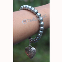 Bracelet, Made From Glassbeads With Metal