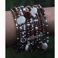 Bracelet, Made From Glassbeads With Metal And Resin