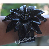 Bangle, Made From Leather Snake Skin 
