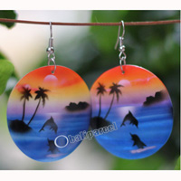 Airbrush Earring, Made From Shell