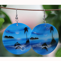 Airbrush Earring, Made From Shell