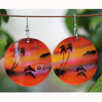 Airbrush Earring, Made From Shell