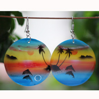 Airbrush Earring, Made From Shell