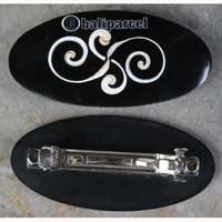 Hair Clip, Made From Resin Inlaid Shell