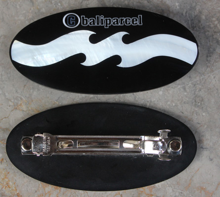 Hair Clip, Made From Resin Inlaid Shell