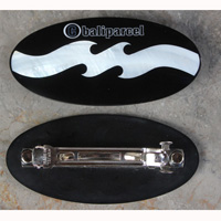 Hair Clip, Made From Resin Inlaid Shell