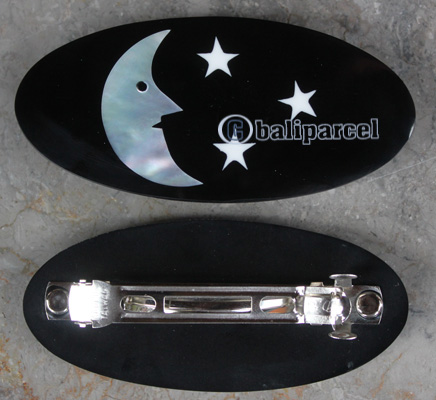 Hair Clip, Made From Resin Inlaid Shell