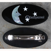 Hair Clip, Made From Resin Inlaid Shell