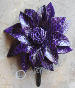 Hair Clip, Made From Snake Skin