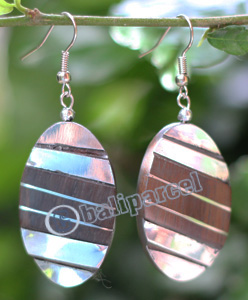Wooden Earring, Made From Sono Wood With Stainless